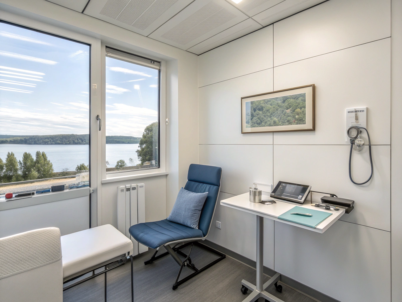 Immaculate modern medical consultation and treatment room in Munich