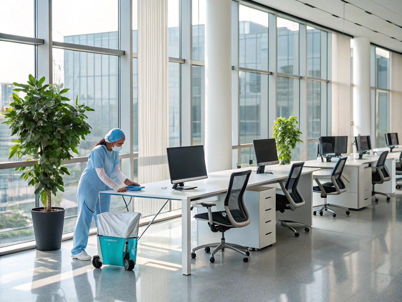 Professionell gereinigte Büroräume und Gewerbeflächen in München